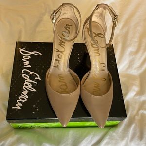 Sam Edelman nude pumps with strap size 7m. New never worn